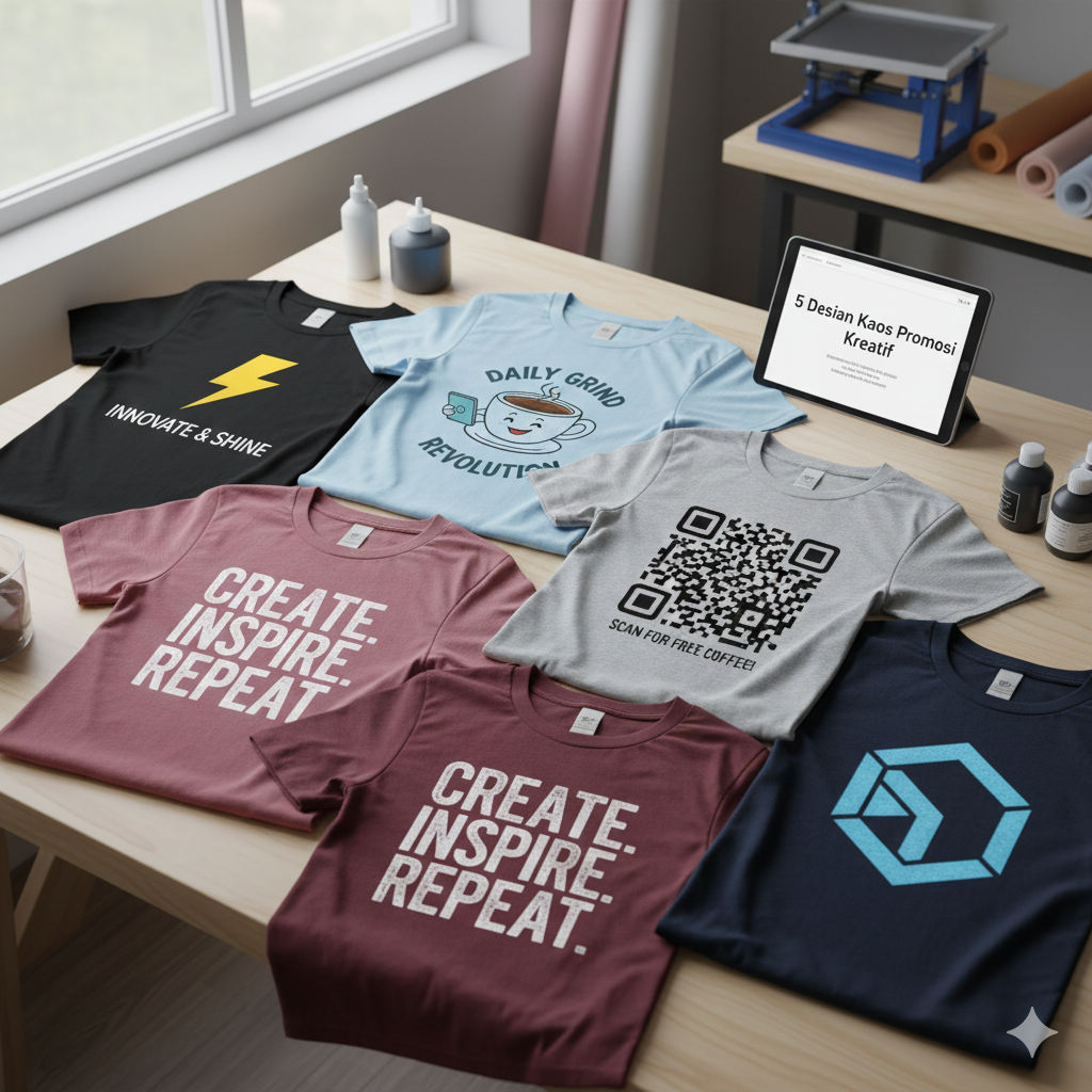 Desain Kaos Promosi Kreatif untuk Marketing dan Branding Perusahaan
